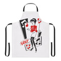 A high-quality apron featuring a dance beat graphic design, perfect for music enthusiasts.