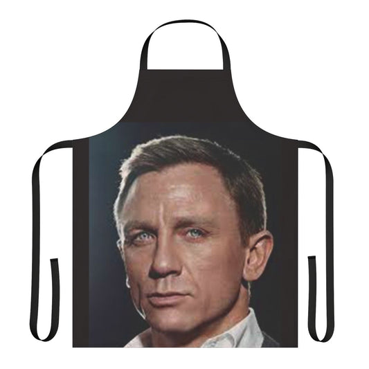 Stylish Apron Featuring a Daniel Craig Inspired Design