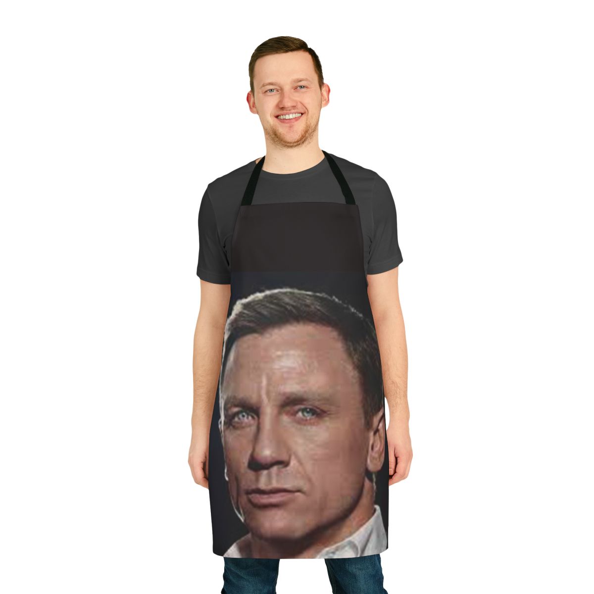 Stylish Apron Featuring a Daniel Craig Inspired Design
