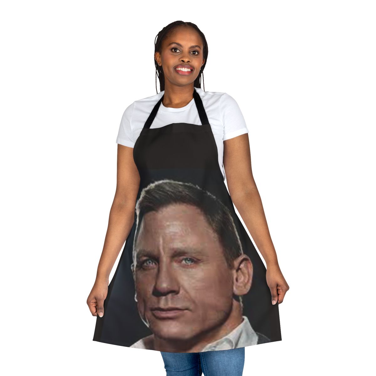 Stylish Apron Featuring a Daniel Craig Inspired Design