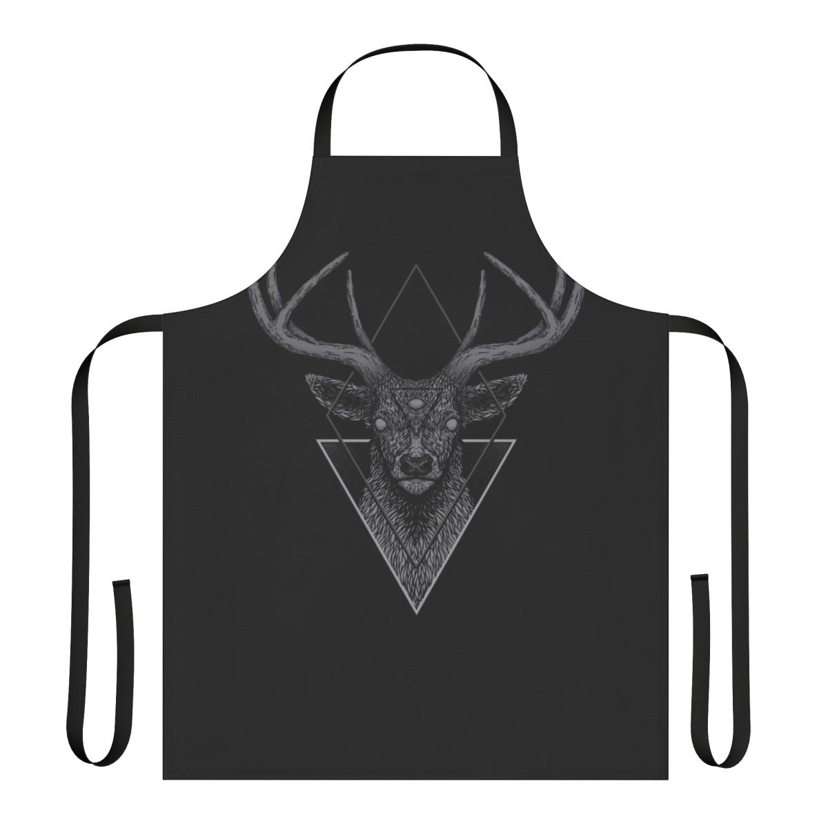 Stylish dark deer geometric pattern apron