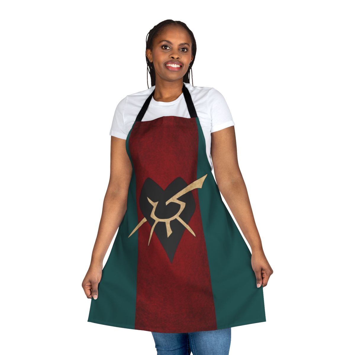 Dark Eldar Kabal of the Black Heart inspired apron with eldar craftworld symbol design