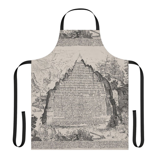Dark-themed apron featuring the phrase "Sic Mundus Creatus Est" from the Netflix series Dark