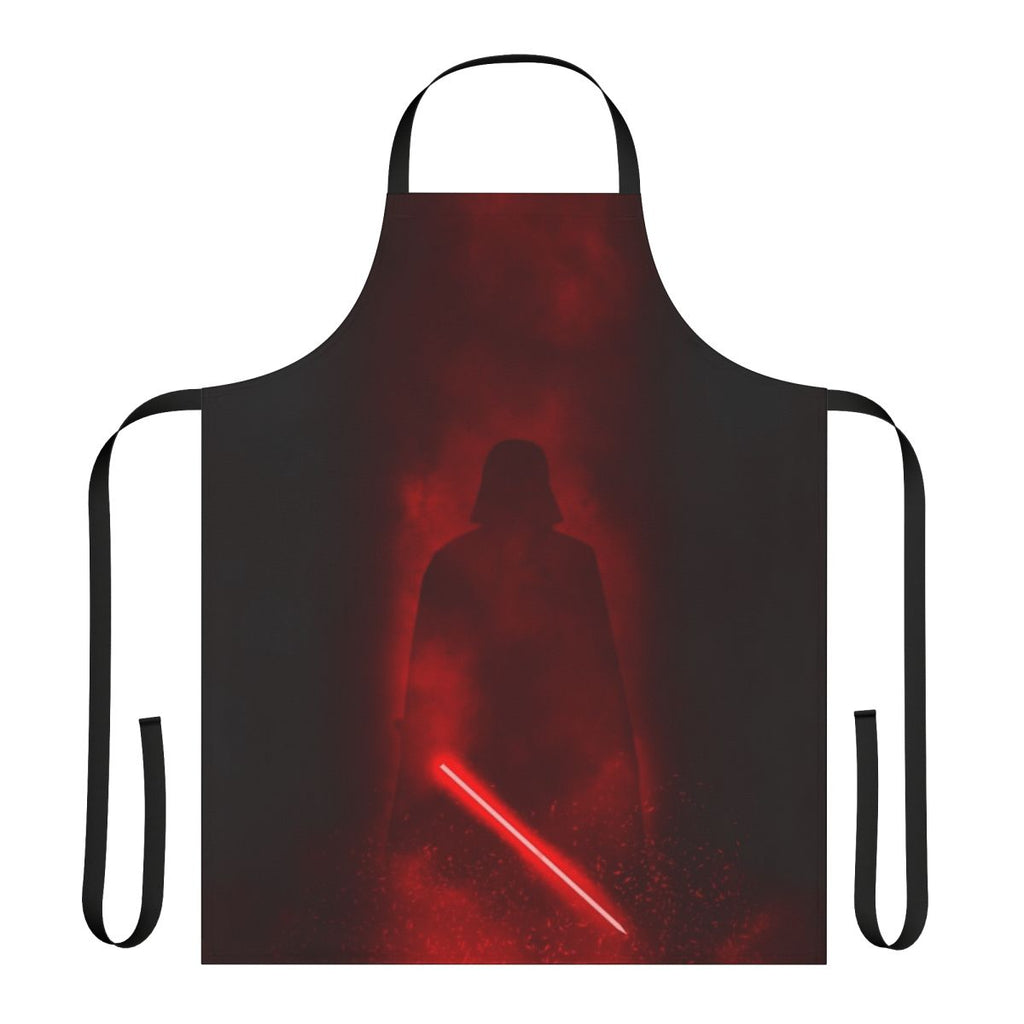 Sleek black apron with Darth Vader inspired design for Star Wars enthusiasts