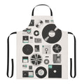 A high-quality apron featuring a minimalist data-inspired design, perfect for graphic designers and retro enthusiasts.