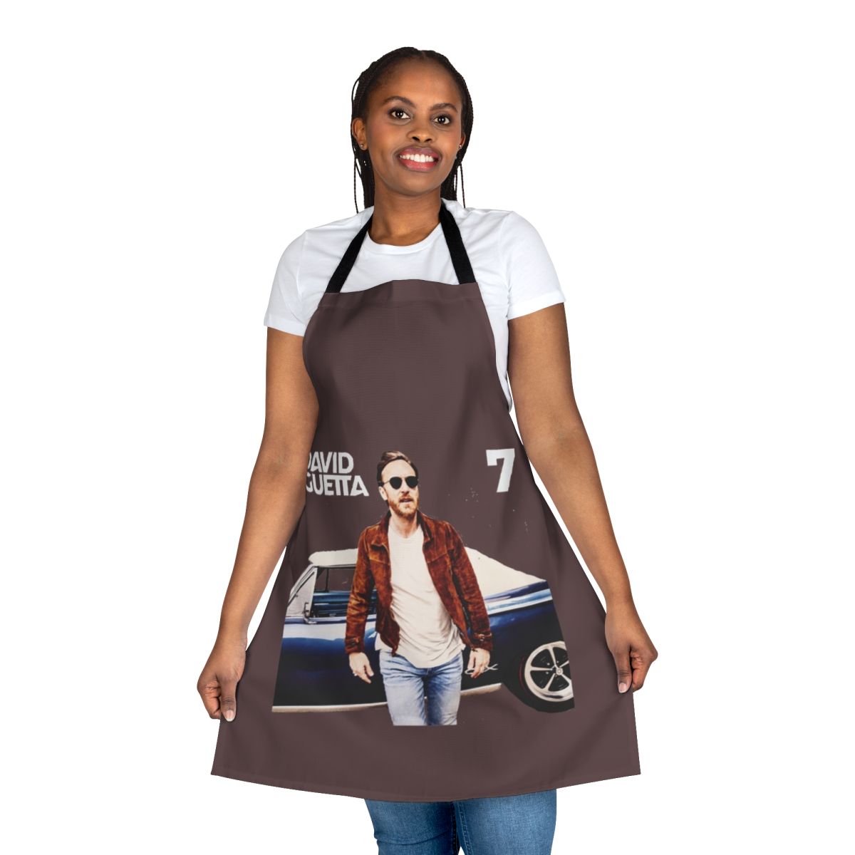 David Guetta inspired apron featuring the album cover art