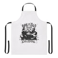 Days N Crustfall inspired kitchen apron featuring iconic musical genres and subcultures