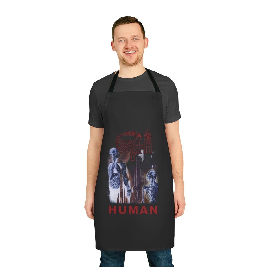 Death metal band inspired apron with bold design