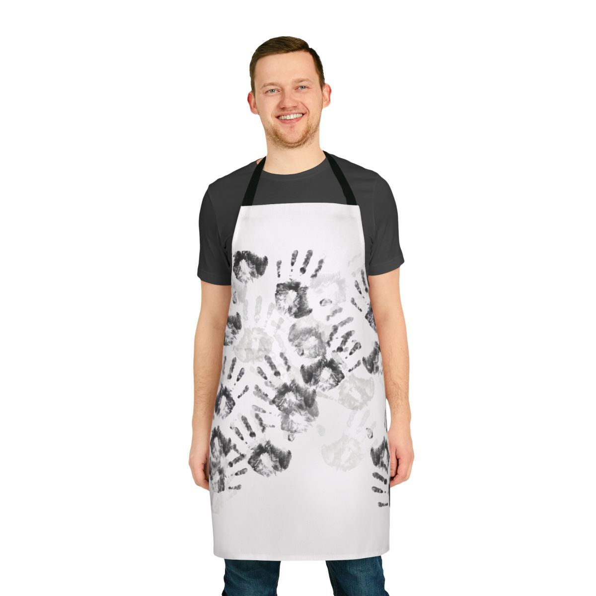 Death Stranding inspired apron featuring Norman Reedus and Hideo Kojima's iconic branding