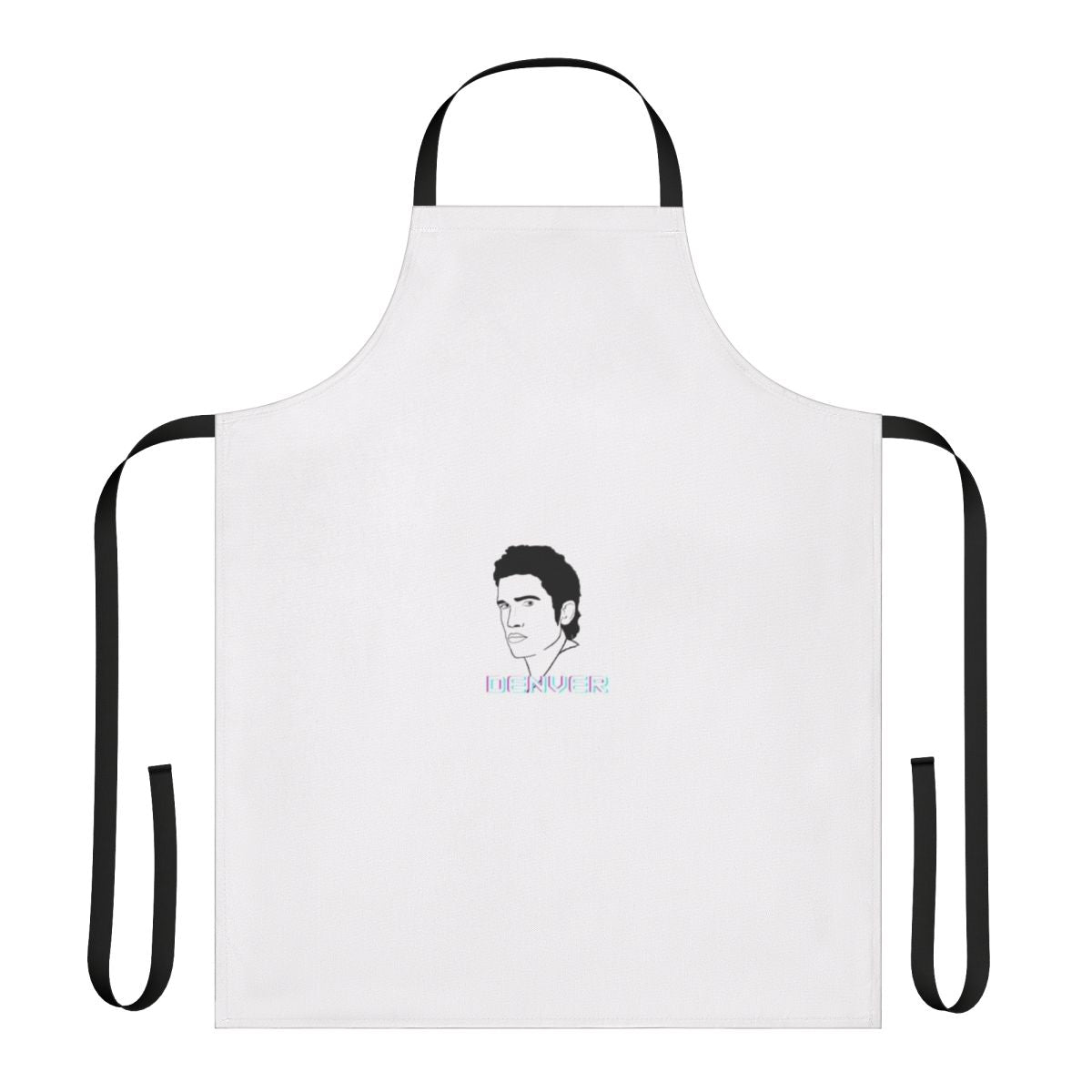 Denver-inspired Money Heist apron with bold graphic design