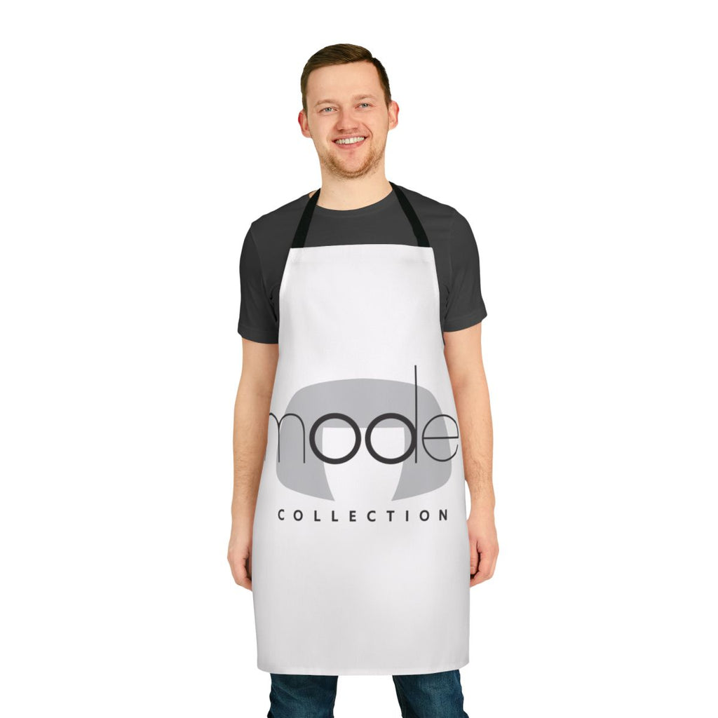 Fashionable designer apron with superhero movie theme