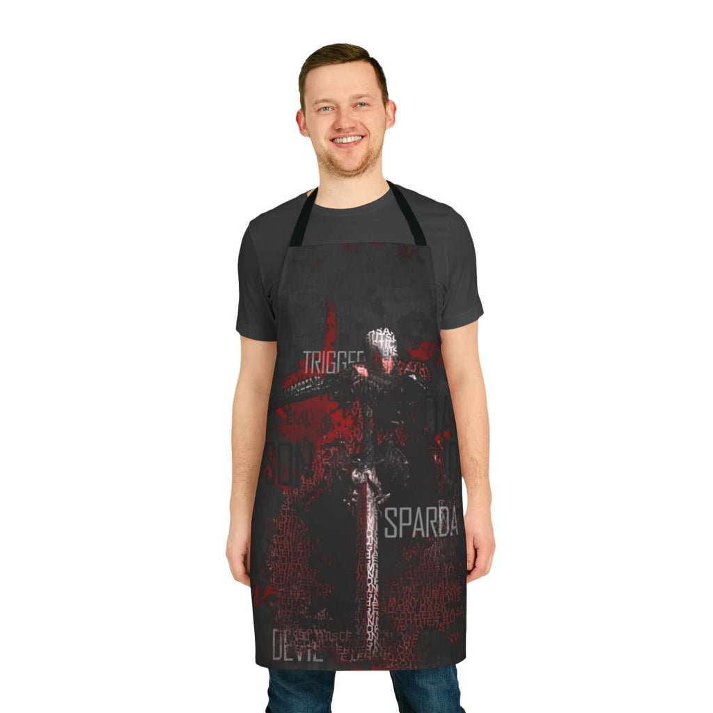 Apron featuring a stylized Dante design from the Devil May Cry video game series