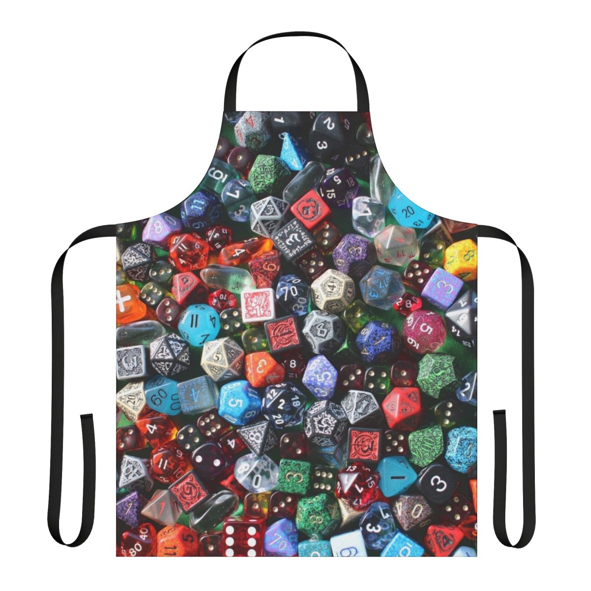 Dice-patterned apron for gamers and home chefs