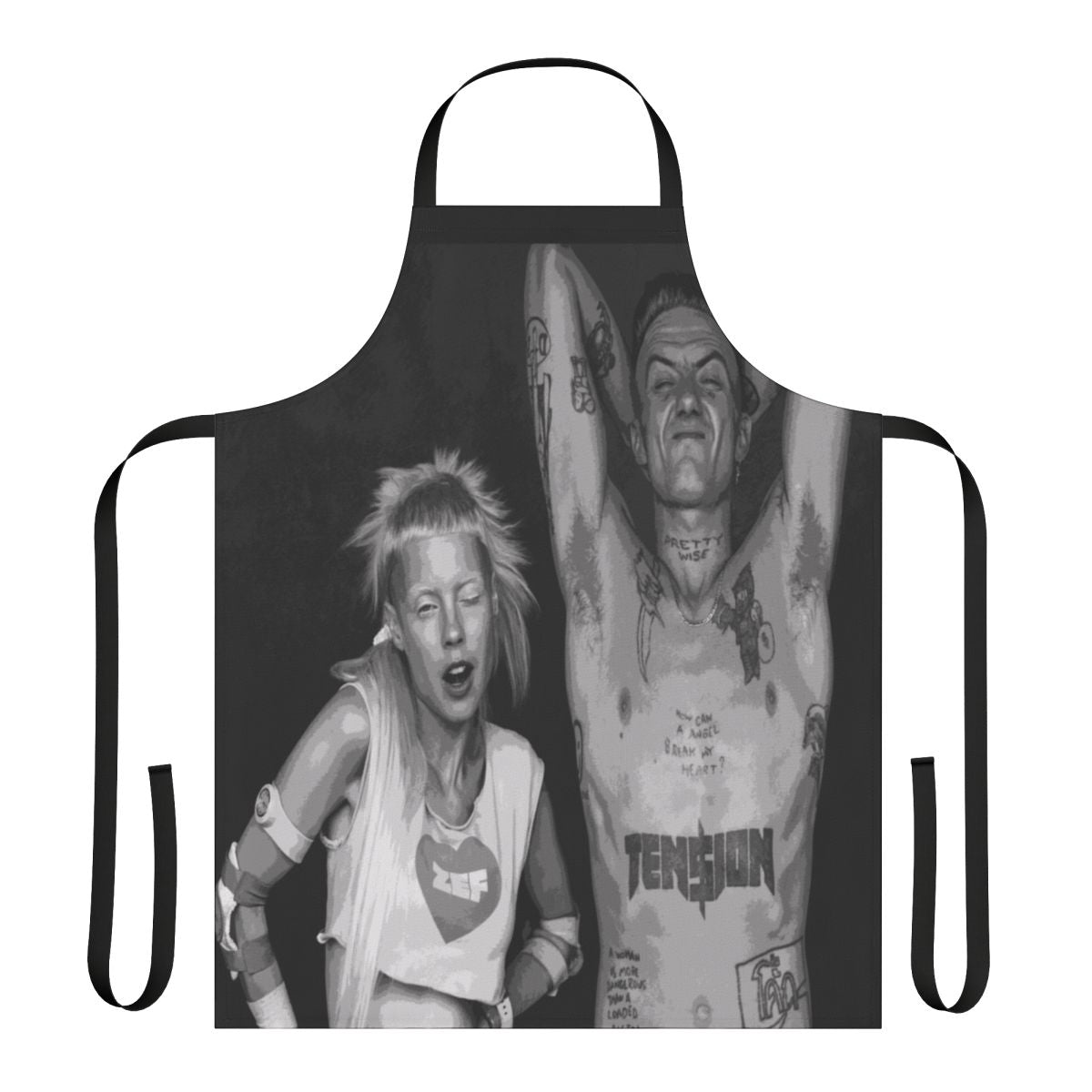 Die Antwoord themed apron with band members Ninja and Yolandi Visser