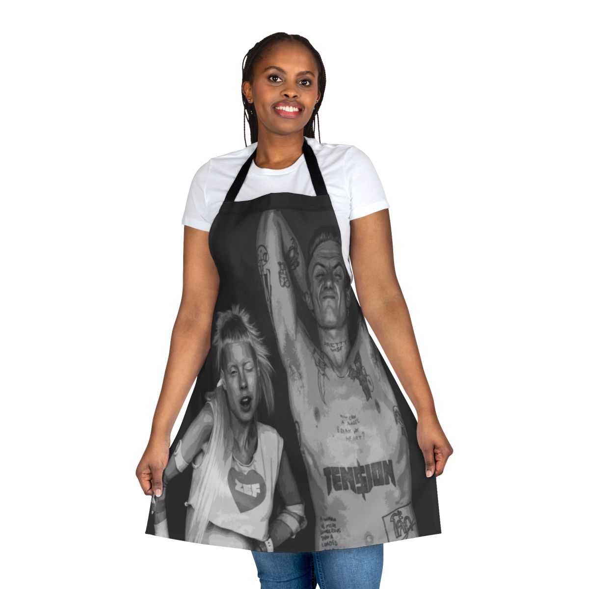 Die Antwoord themed apron with band members Ninja and Yolandi Visser