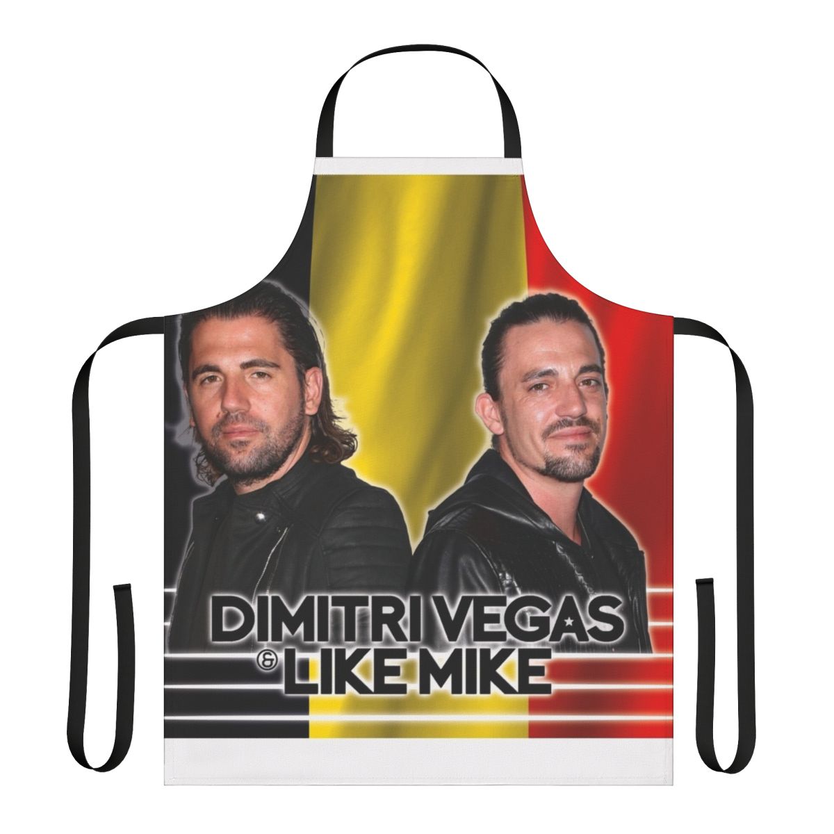 Dimitri Vegas & Like Mike inspired apron with festival, DJ, and music producer design