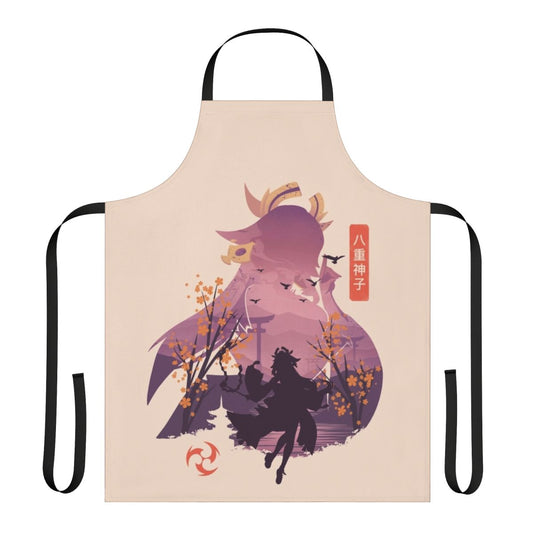 Divina Vulpes inspired apron with a cute and stylish design for gaming and anime enthusiasts