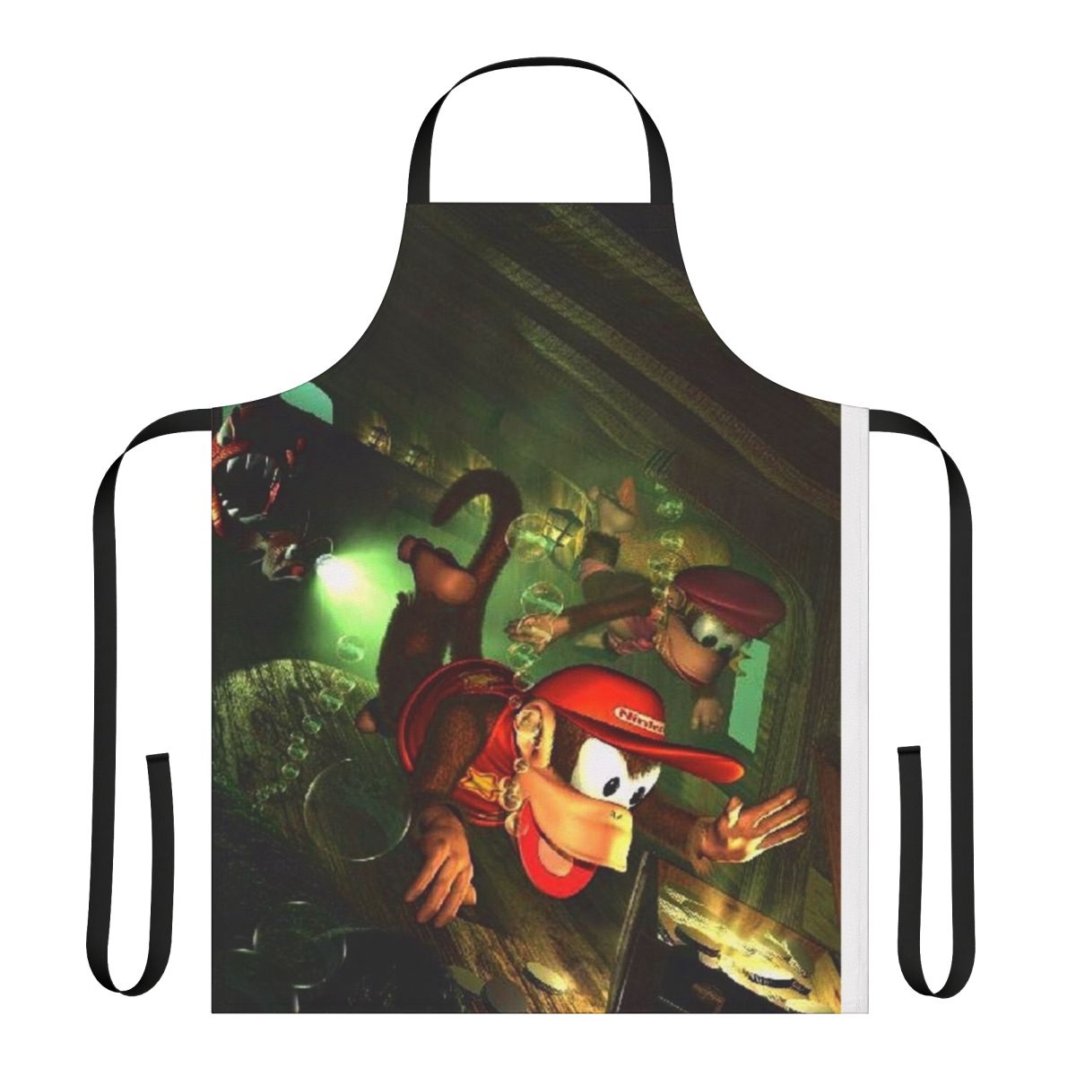 DKC2 inspired apron featuring classic video game characters and imagery