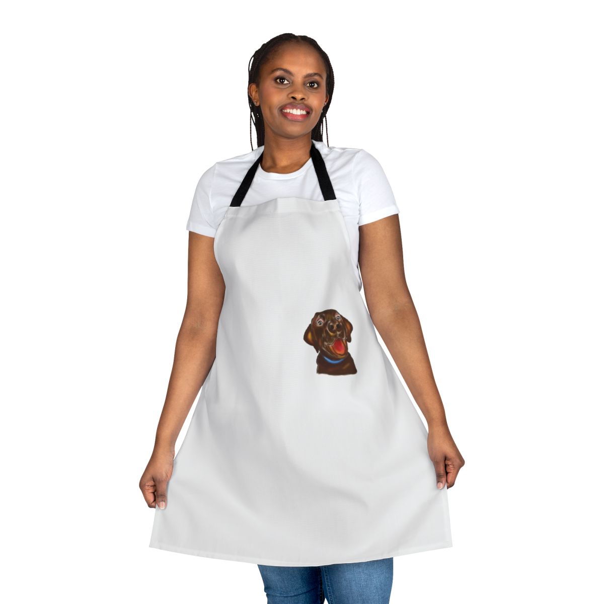 Dog lover apron with cute dog graphic design