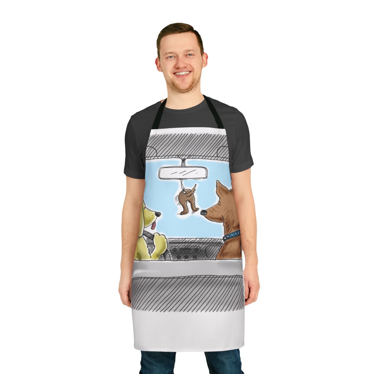 Doggie-themed apron with "Doggone True" design and air freshener feature