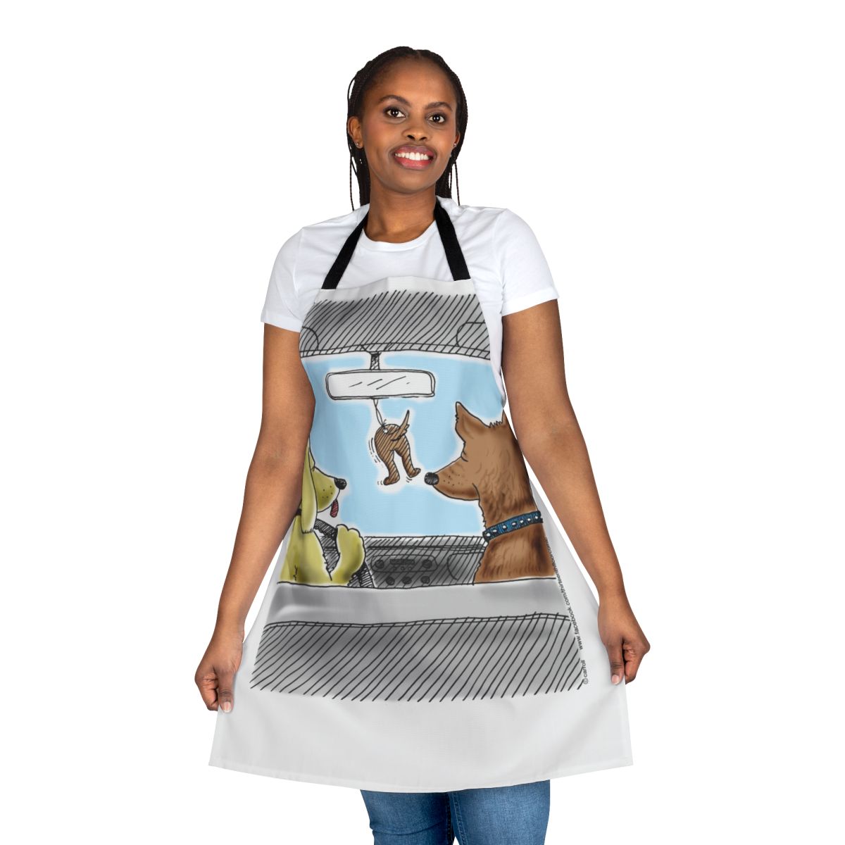 Doggie-themed apron with "Doggone True" design and air freshener feature