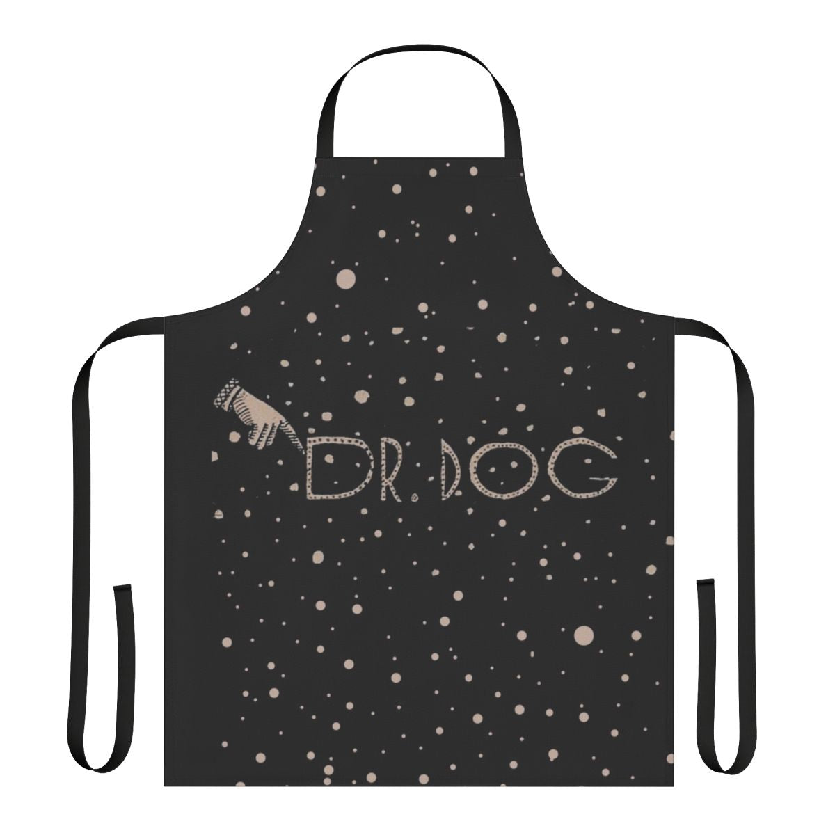 Fashionable apron featuring a playful dog toothbrush design for the indie and alternative minded.