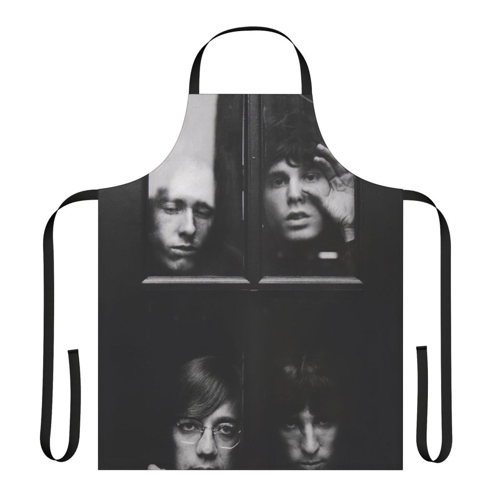 Music-themed apron featuring the iconic doors band logo and artwork