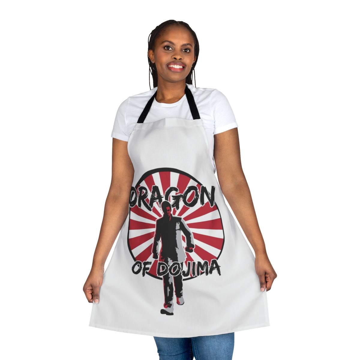 Apron featuring a stylized dragon design, inspired by the Yakuza video game series