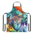 A high-quality apron featuring characters and imagery from the popular Wings of Fire book series.