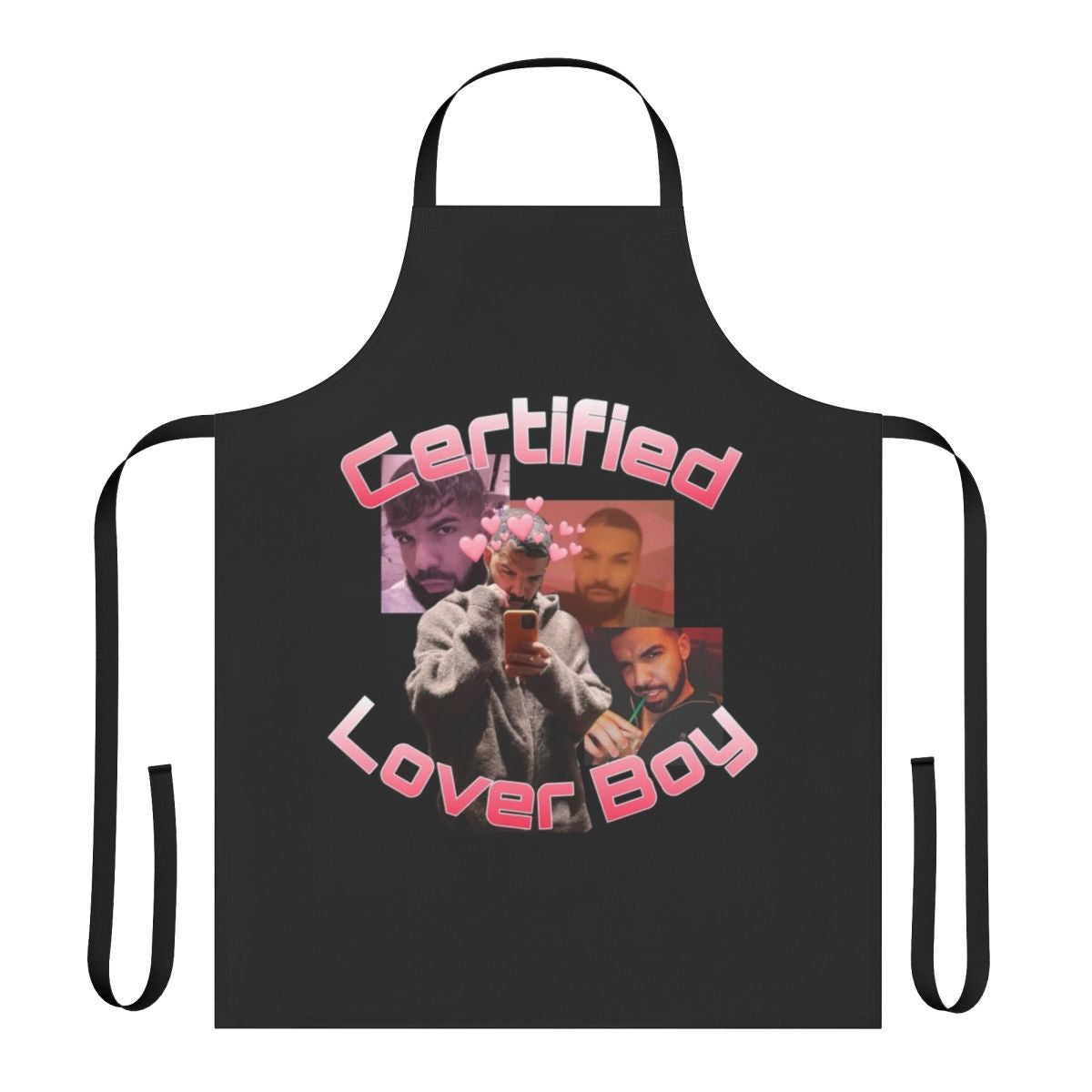 Drake-inspired apron with "Certified Lover Boy" design for cooking enthusiasts