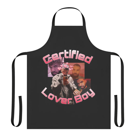 Drake-inspired apron with "Certified Lover Boy" design for cooking enthusiasts