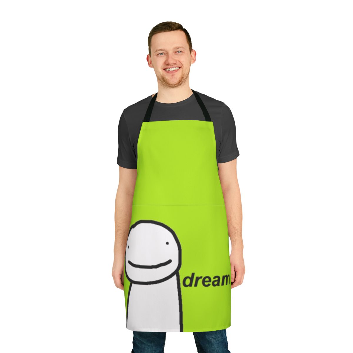Comfortable and durable apron featuring the iconic green dream look from the popular Minecraft YouTuber Dream.