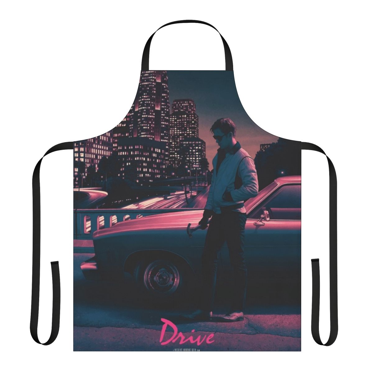Stylish apron featuring imagery and details from the acclaimed film Drive