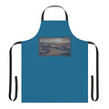 Dune-themed apron with a blue background featuring a desert planet and two moons