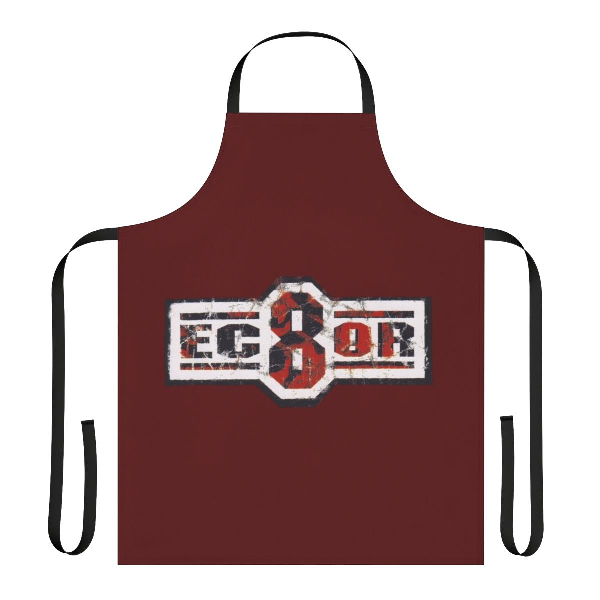 Stylish apron featuring EC8OR music album design