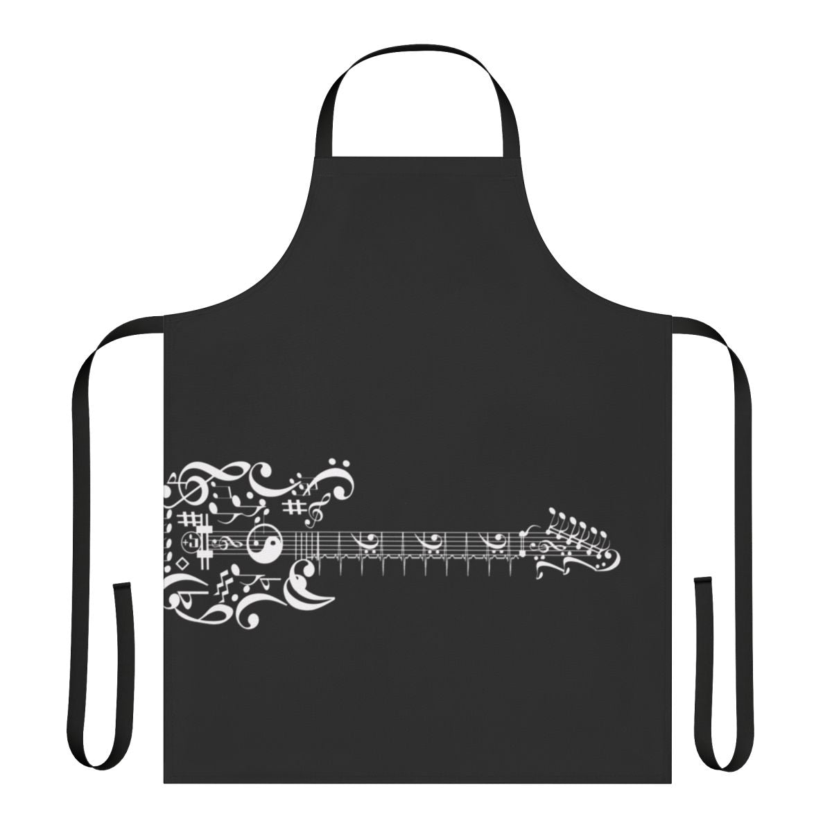 Electric guitar design printed on a high-quality apron for musicians and music lovers