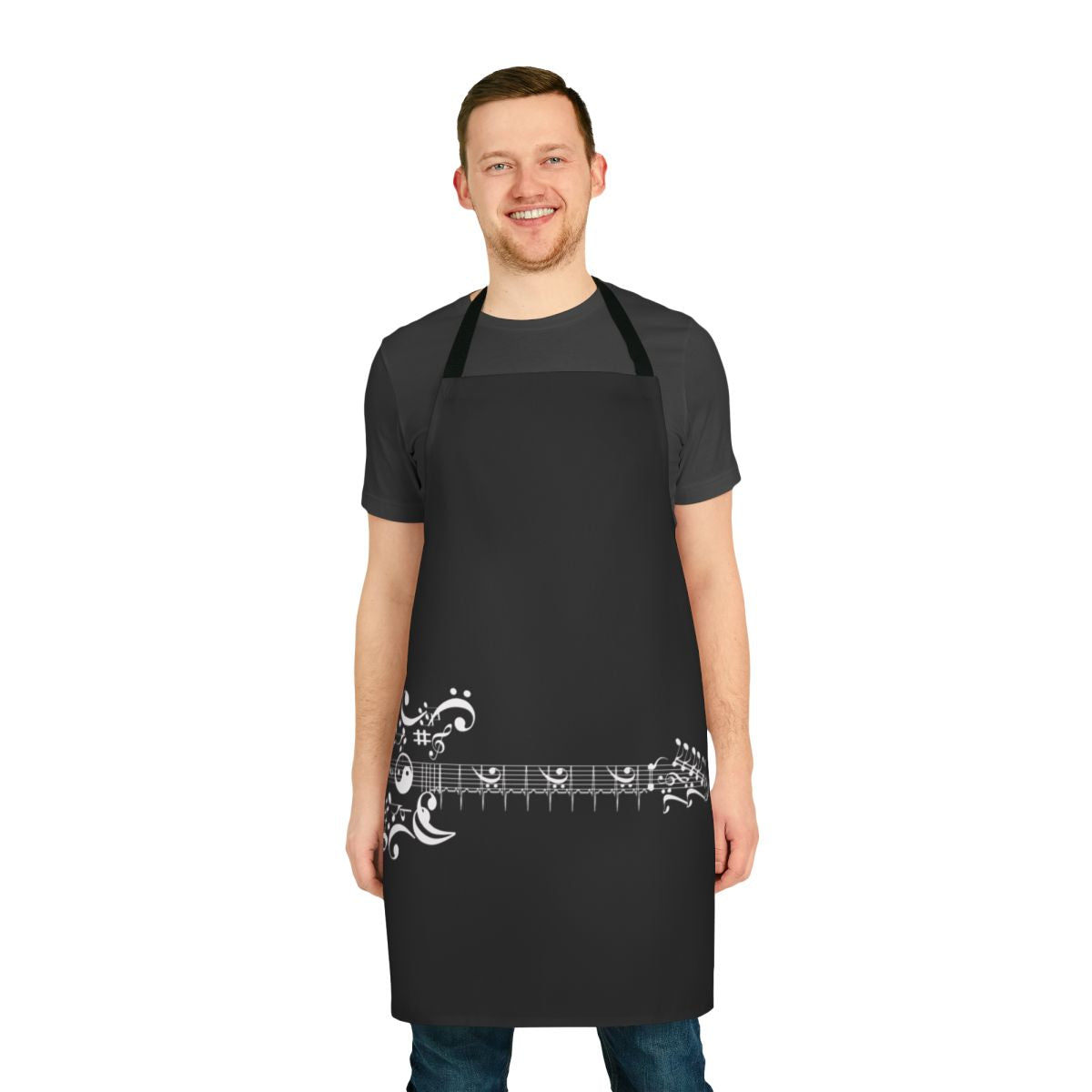 Electric guitar design printed on a high-quality apron for musicians and music lovers