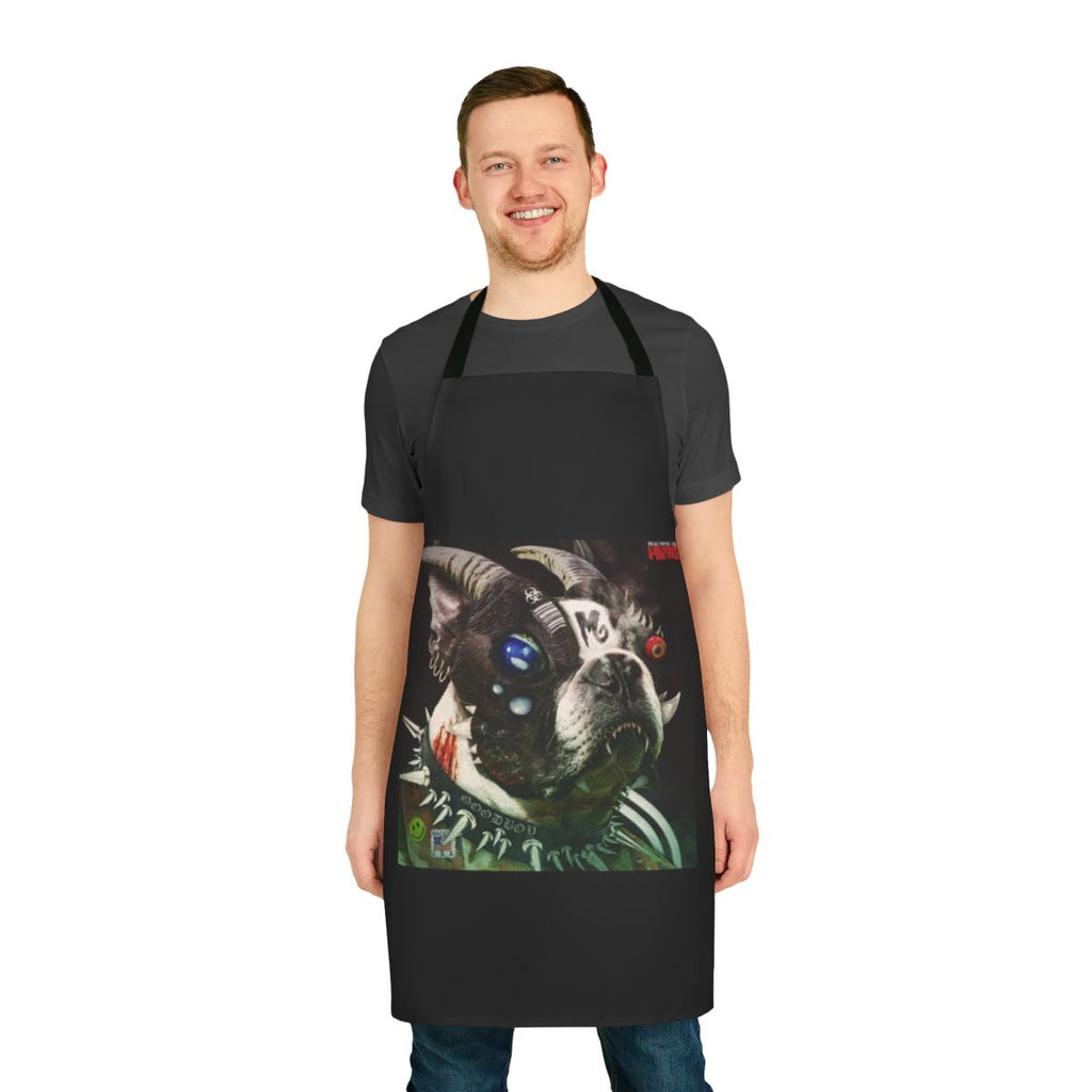 Graphic apron featuring the album cover art of Machine Girl's "U Void Synthesizer"
