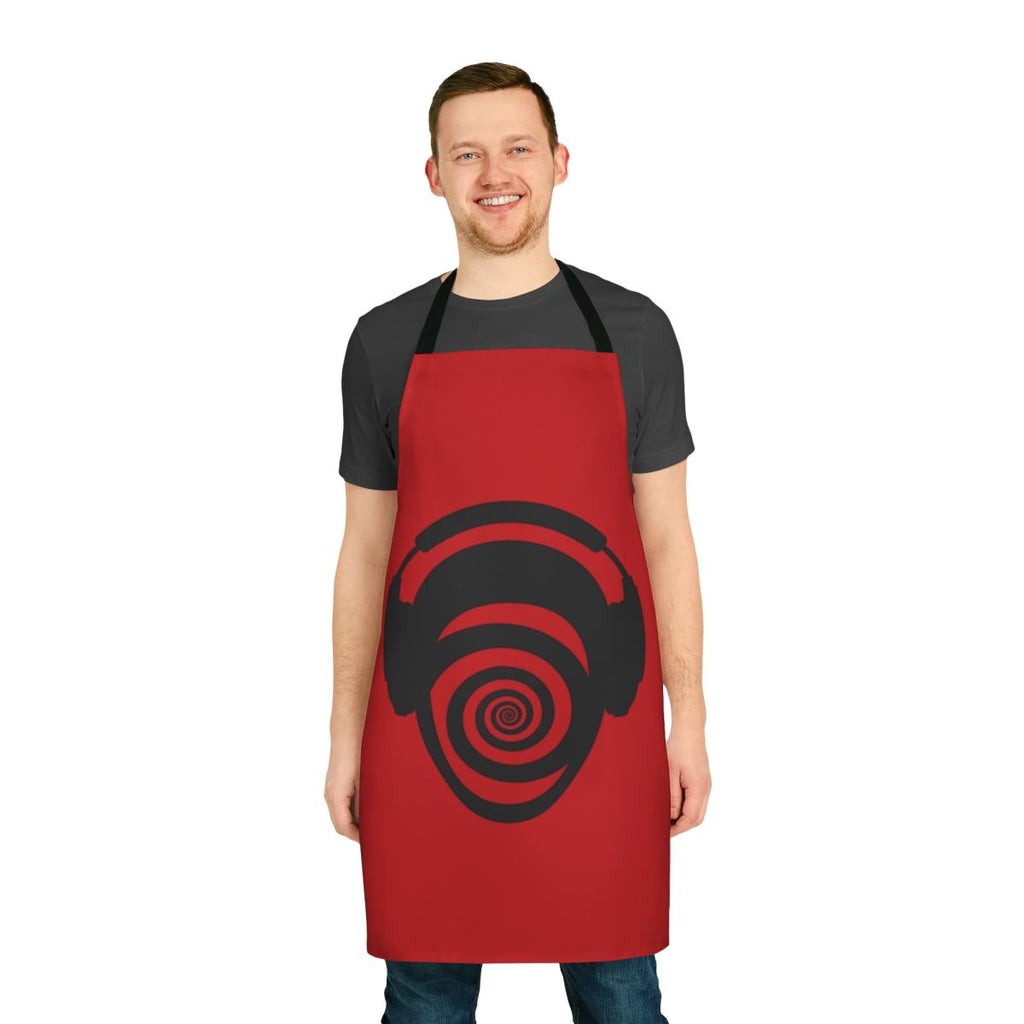 Vibrant electronic music-themed apron for DJs and dance music enthusiasts