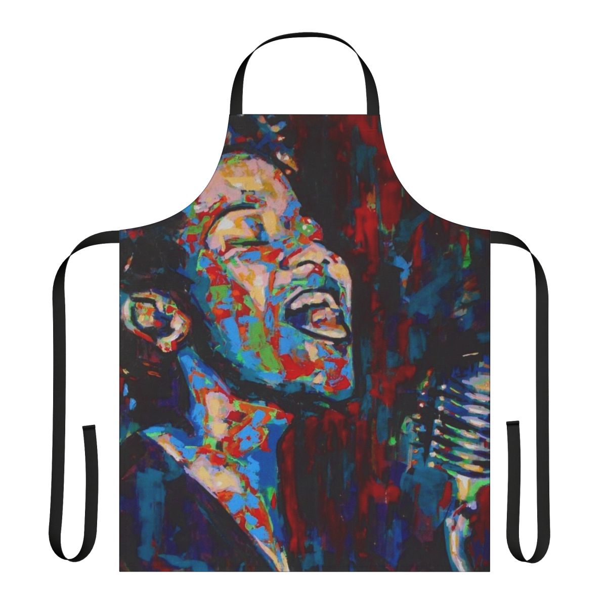 Ella Fitzgerald inspired apron with musical and swing dance design