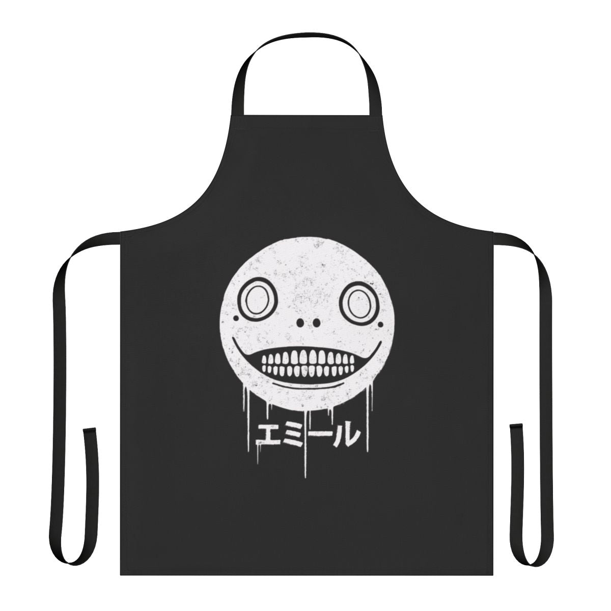 Nier-inspired apron featuring the iconic Emil character and his cursed/blessed look