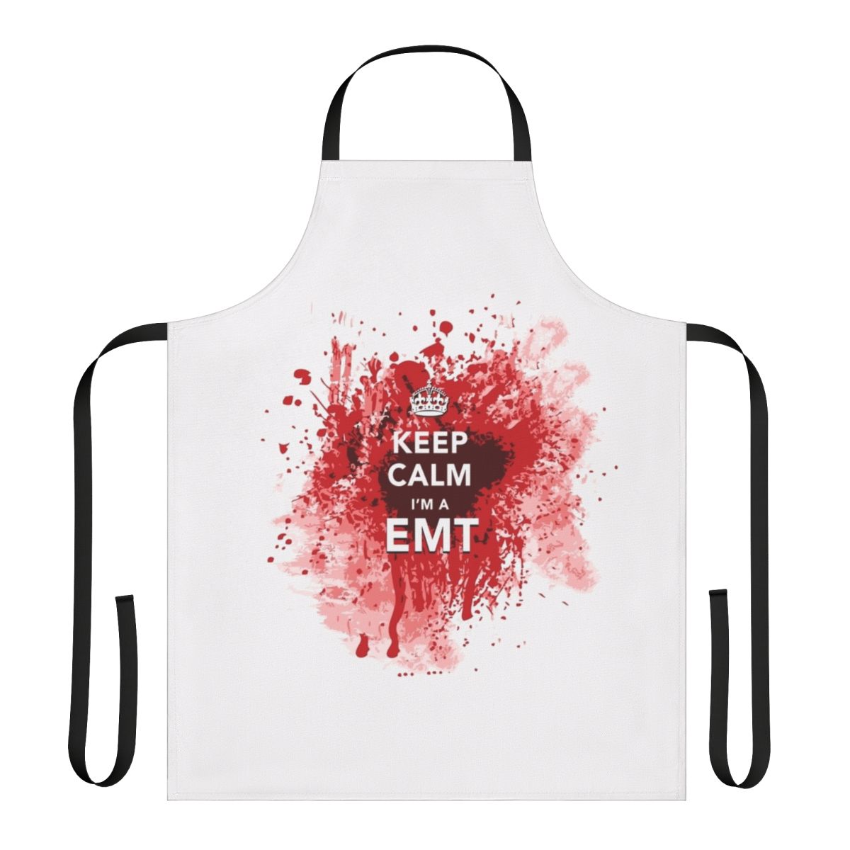 Stylish EMT apron featuring the "Keep Calm I'm an EMT" design