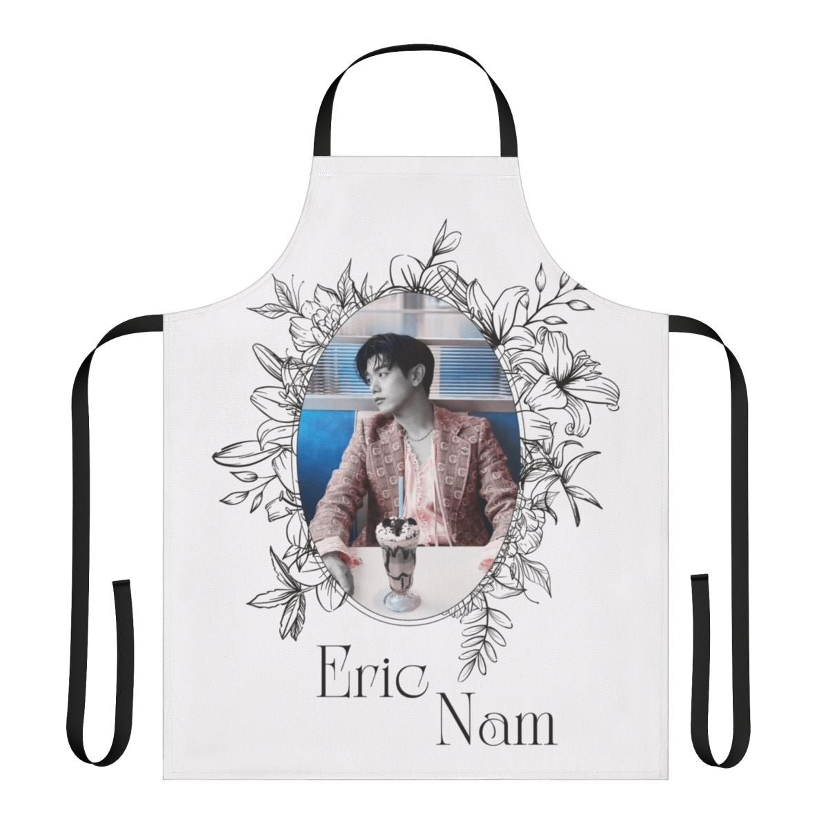 Apron featuring the image of Korean singer Eric Nam