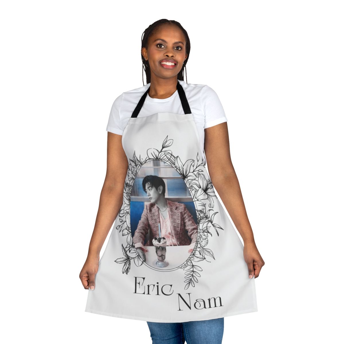 Apron featuring the image of Korean singer Eric Nam