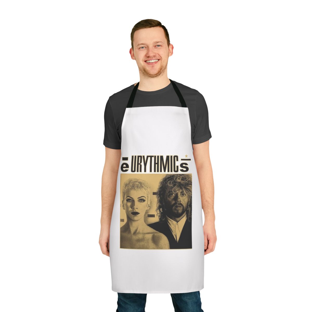 Apron featuring the iconic "Sweet Dreams (Are Made of This)" artwork by the legendary 1980s band Eurythmics
