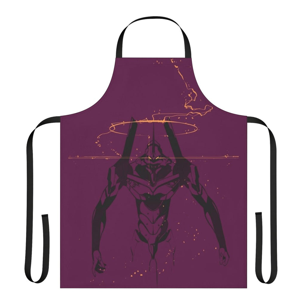 Apron featuring the iconic Unit 01 design from the Neon Genesis Evangelion anime series