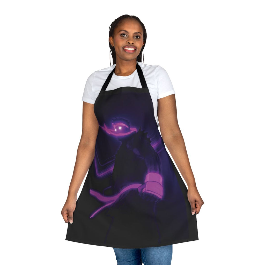 Illustration of the character "Evil Ryu" featured on a high-quality kitchen apron