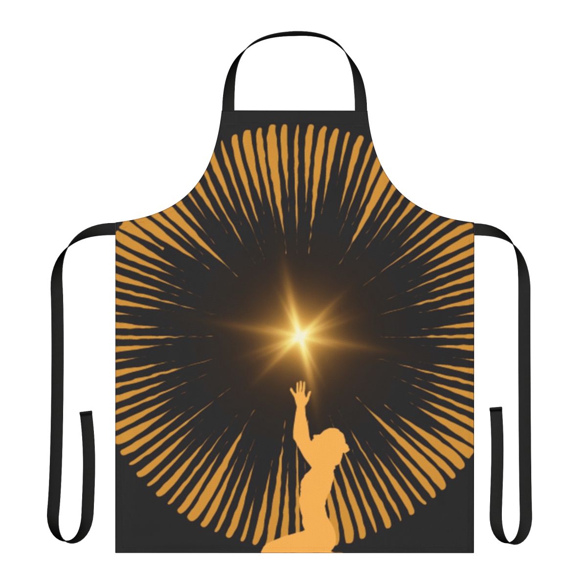 Vibrant eye-patterned apron, perfect for the kitchen or as a fashion statement