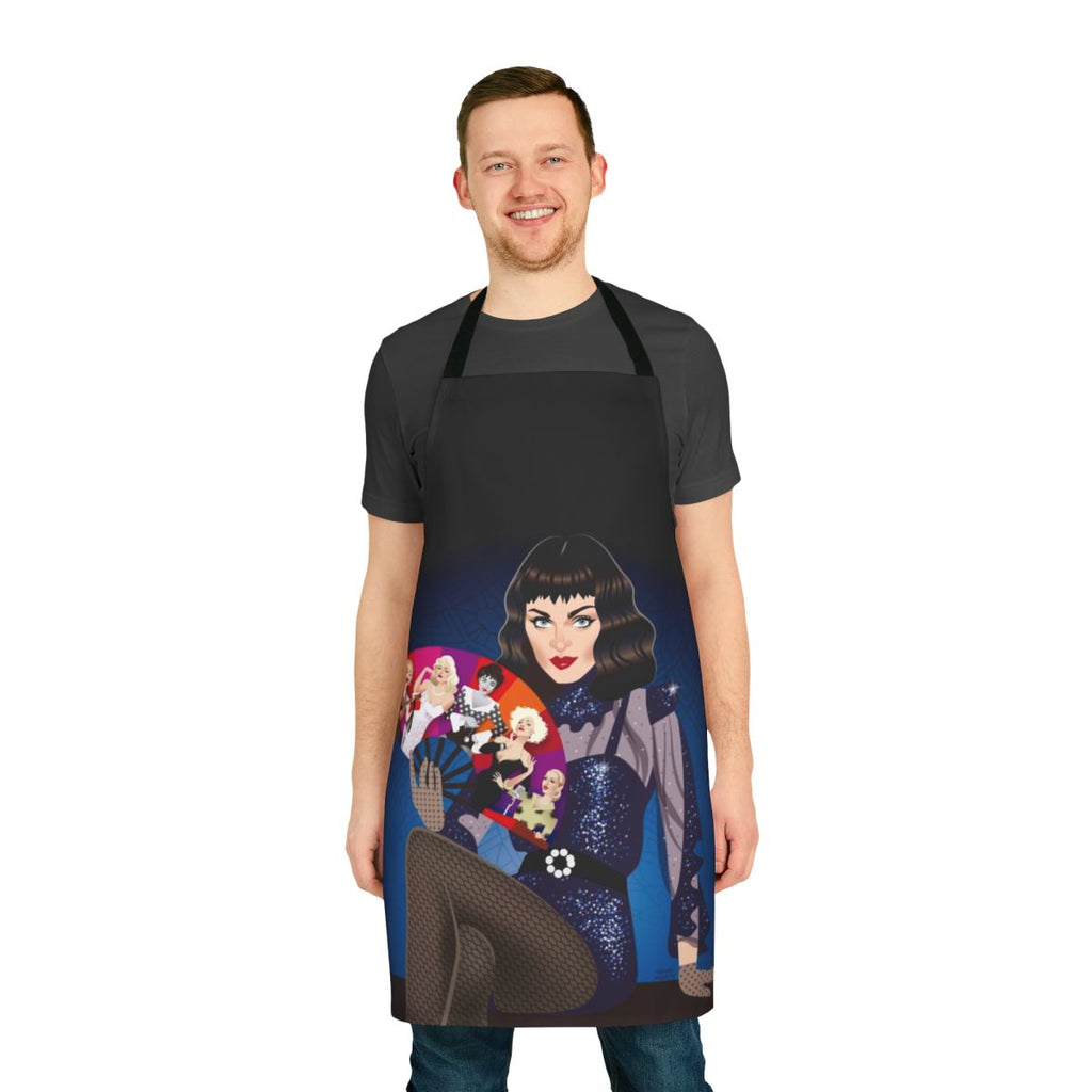 Vibrant fan art apron featuring the artwork of Alejandro Mogolloart