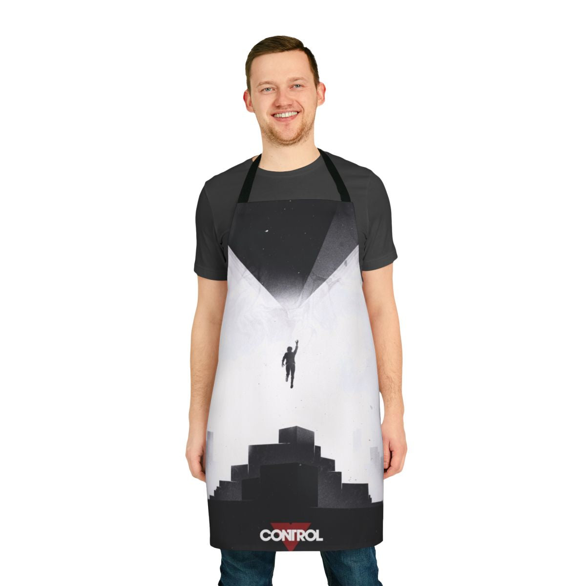 Federal Bureau Control inspired apron for gamers and fans of the video game series